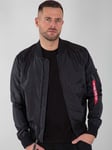 Alpha Industries Mens MA-1 TT Bomber Jacket in Black - Size X-Large