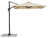 Schneider - Parasol Rhodos Junior, Naturel, env. 230 x 230 cm, 8 pièces, Parasol carré