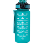 Beauty Rebels Motivational Water Bottle 600 ml Turquoise