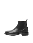 SELECTED HOMME Bottines Chelsea Cuir Black 44 Black 44