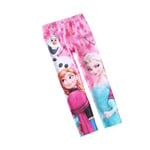 3-8 år Barn Flickor Frozen Elsa Anna Print Byxor med resår i midjan Pink 4-5 Years