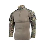 LANBAOSI Chemise de Combat Militaire Homme Airsoft Shirt Tenue Camouflage Uniforme Tactique Séchage Rapide à Manches imperméables MC Small