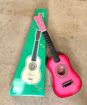 23'' PINK WOODEN GUITAR  KIDS ACOUSTIC  MUSICAL INSTRUMENT LEARNING BEGINNER