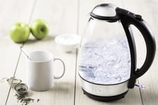 bouilloire électrique en verre de 1,7L sans fil 2400W gris noir Tefal