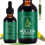 Mullein Leaf Extract for Lungs, 60ML Mullein Drops with Chlorophyll Drops Respi