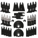 Lame de Scie Oscillante,28pcs,Outil Multifonction Accessoires Kit pour Plastique,Bois,Métal,Universelle Multimaster,Dremel,Bosch,Makita,Dewalt.[W323]