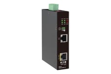 Eaton Tripp Lite Series Industrial Gigabit Ethernet PoE injector, 60W PoE++, 802.3bt, Midspan, -40C to +75C, IP30 housing, Dual 24~57VDC , DIN rail, 1 Port - strömtillförsel - 60 Watt