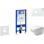 Duofix - Ensemble bâti-support, cuvette de toilette et siège D-Code, Rimless, SoftClose, plaque Sigma01, blanc alpin 111.300.00.5 NH1 - Geberit