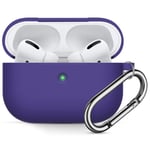 AirPods Pro Silikone Cover - m/Karabin - Dark Purple