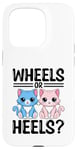 Coque pour iPhone 15 Pro Wheels Or Heels Chat Sexe Reveal Future Parent Dad Mom