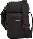 Calvin Klein Homme Sac à Bandoulière Reporter Petit, Noir (Ck Black), Taille Unique