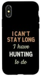 Coque pour iPhone X/XS Hunter Hunting Fishing Deer Game Hobby Job Pour homme et femme