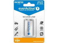 Everactive Evhrl22-250, Laddningsbart Batteri, 9V, Nickel-Metallhydrid (Nimh), 9 V, 1 Styck, 250 Mah