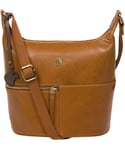 Conkca London Womens Little Kristin' Dark Tan Leather Shoulder Bag material_real_leather - One Size