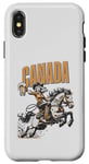 Coque pour iPhone X/XS Canada Rodeo Girl Beer Horse Cowgirl