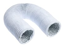 Steinberg14 White 125mm Flexible Ducting 3m - 5 inch Ducting for Air Conditioner - Extractor Tube Hose - Tumble Dryer Pipe - PVC/Aluminium Duct for Cooling Ventilation and Air Conditioning Systems