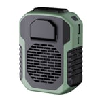 Ventilateur de Taille Sans Feuilles usb Rechargeable 8W 6000mAh Batterie 3 Vitesses pour la Maison le Bureau et l'Exterieur Vert