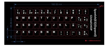 Autocollants Clavier QWERTY Espagnol pour Ordinateur Portable