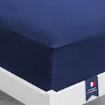 Viscosoft | Drap Housse 180x200 Bleu Nuit Microfibre Qualité Supérieure | Drap Housse Grand Bonnet 30 cm Matelas Epais | Drap Housse Ajustable | Tissu Doux, Durable et sans Plis