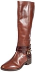 Geox D Felicity Knee high Boot, Brown, 2.5 UK