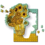 Trefl – Puzzle en Bois : Les tournesols, Vincent van Gogh -200 éléments, Puzzle artistique Wooden Puzzle, Peintures Célèbres, Artistes Célèbres, Divertissement Créatif pour Adultes et Enfants à partir de 9 ans