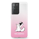 Karl Lagerfeld Skal Galaxy S21 Ultra Choupette Fun - Rosa