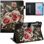 Samsung Galaxy Tab S6 10.5 Coque, Saturcase Beau Motif Pu Cuir Pu Cuir Magnétique Flip Portefeuille Support Porte-Carte Réveil / Veille Automatique Coque Housse Étui Pour Samsung Galaxy Tab S6 10.5 Sm-T860 T865 (Ypw-6)