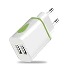 MOBIBAY Eu 2 Pin To Usb Travel Plug Adapter Charger Euro Type C, E, F Wall Adaptor 2 Usb Ports, European Universal Power Plugs Uk To Europe for Iphone Samsung Shaver Toothbrush Tablet ipad max pro air