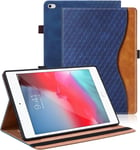 Coque Pour Ipad Mini 5 4 3 2 Housse Cuir Pu [Réveil/Veille Automatique] 7,9 Pouces Ipad Mini 5 2019 / Ipad Mini 4 Etui De Protection Avec Support Fonction - Bleu Foncé.[G869]