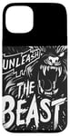 Coque pour iPhone 15 Plus Déclaration cool Unleash the Beast pour garçons et filles