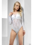 Sexy Valentines Lace Bodysuit Ladies Underwear White Leotard