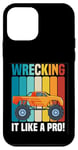 Coque pour iPhone 12 mini Monster Truck Kids Toddler Birthday Boys School