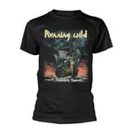 RUNNING WILD - UNDER JOLLY ROGER (ALBUM) BLACK T-Shirt, Front & Back Print Large