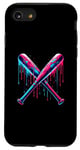 iPhone SE (2020) / 7 / 8 Cross Baseball Bat with SprinklesDrip Sports Player Softball Case