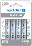 Laddningsbara AA batterier 2000mAh everActive 4-pack