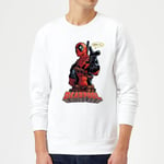 Marvel Deadpool Hey You Sweatshirt - White - L - White