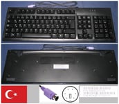 Clavier/Keyboard Qwerty Turque / Turkish Pour 5107A, 7810310029, Port connecteur/ connector PS2, Noir / Black