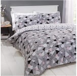 SANCTUARY BAILEY SUPER KINGSIZE REVERSIBLE BEDDING SET 100% COTTON