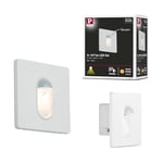 Paulmann 92923 LED mural carré incl. 1x2,7 watts projecteurs Blanc spot plastique lampe encastrée 2700 K, Matière, 1.1 W, 2,7W