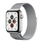 Milanese Loop Armband Apple Watch 45mm Series 9 Silver