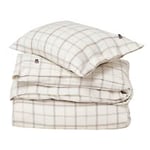 Lexington Hotel Flannel påslakanset vit/brun 150x210 cm