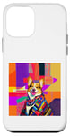 Coque pour iPhone 12 mini Corgi Dog Fashion, joli pop art coloré