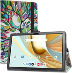 Pu Cuir Etui Et Pliable Stand Folio Coque Pour Umidigi G3 Tab Ultra/Foxxd C10/Umidigi G3 Tab/Umidigi G2 Tab/Umidigi G1 Tab/Vortex Ztab10/Vortex T10m Pro 10.1 Pouces, Love Tree