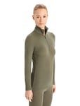 Icebreaker Merino Women's Standard 175 Everyday Cold Weather Base Layer Thermal Long Sleeve Half Zip Top, Loden Green, Small