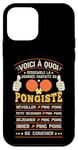 Coque pour iPhone 12 mini Journée Pongiste Humour Tennis de Table Raquette Ping Pong