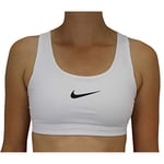 Nike Women Pro Classic Swoosh Bra - White/Black, X-Large