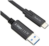 PureLink câble USB-C vers USB-A, USB 3.1 Gen 2 avec transfert de données 10 Go/s, noir, 1,00 m