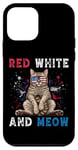 Coque pour iPhone 12 mini Rouge Blanc Et Miaou