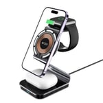 [3in1] Tech-Protect langaton laturi iPhone/Apple Watch/AirPods - musta