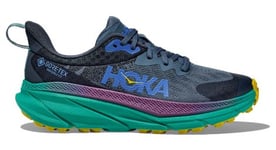 Chaussures trail hoka challenger 7 gtx bleu vert jaune femme